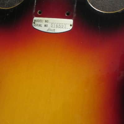 Vintage 1960s Silvertone 1418 Sunburst Semi Hollow Guitar Body Japan Teisco image 8