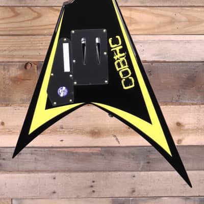 ESP Alexi Laiho Arrowhead SE 20th Anniversary Electric Guitar Black w/Yellow Pinstripe & Case image 3