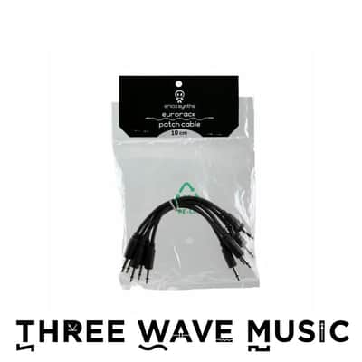 Erica Synths Braided & Soft Eurorack Patch Cables 10 cm (5 pcs) (Black)  [Three Wave Music] image 1