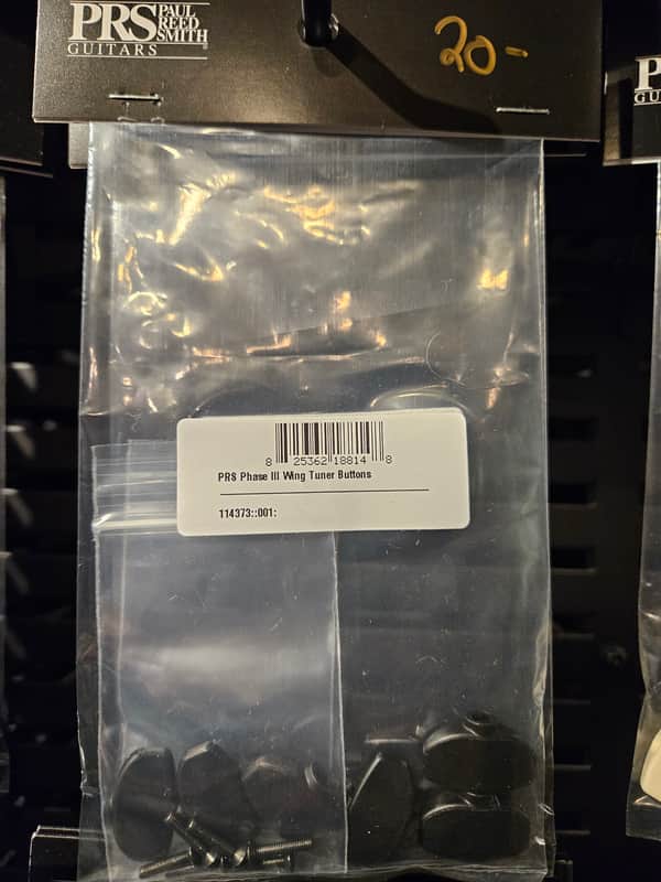 PRS Phase II/III Tuner Buttons (6) 2010s - Ebony image 1