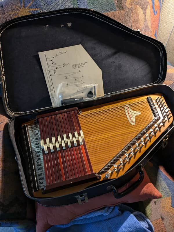 1972 Sekova Chromaharp Bluegrass Autoharp w/ Case and Accessories Made in Japan image 1