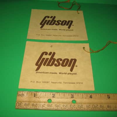 Gibson Dealer Display Set of 2 Guitar Hang Tags 1990's image 3