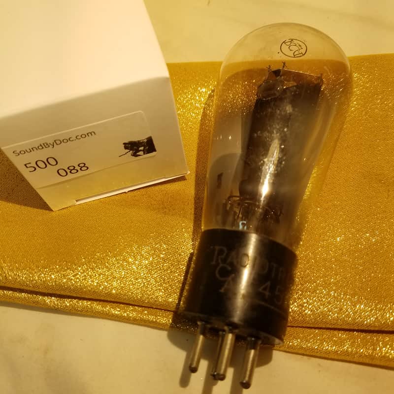 RCA etc. ONE (1) Type 45 Antique AT1000 TESTED Vacuum Tube Engraved Globe UX245 245 345 Power Triode 1929-1947 image 1