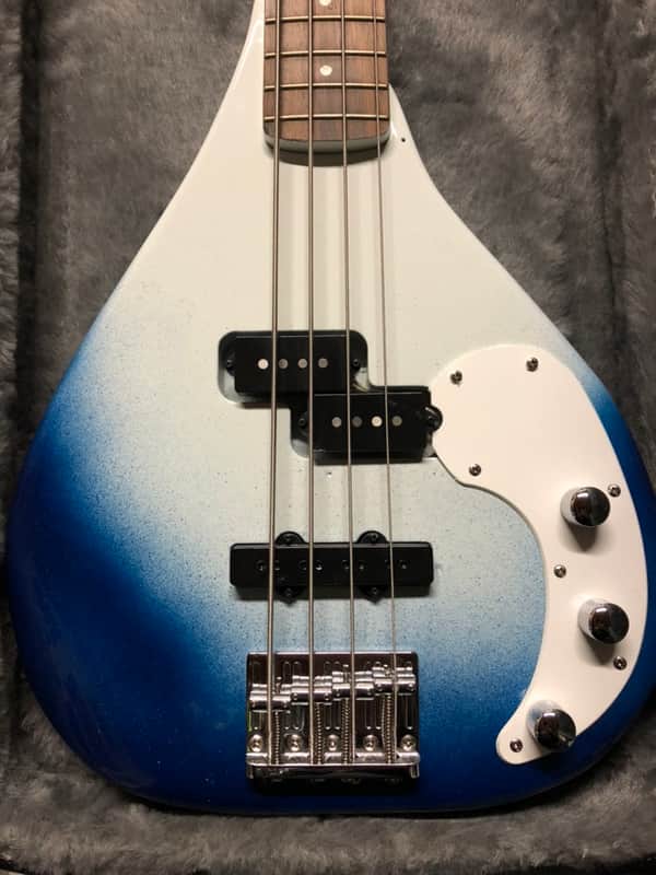 Geddy Lee Tear Drop Copy Squire  2018 White and Blue image 1
