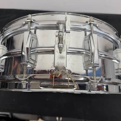Vintage 1965 Ludwig 14"x5" Ludalloy Aluminum Snare Drum Keystone Badge No. 400? Supraphonic? image 4