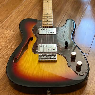 Fender Japan Telecaster Thinline 1972 Reissue Three Tone Sunburst 1999 CIJ P-Serial image 2