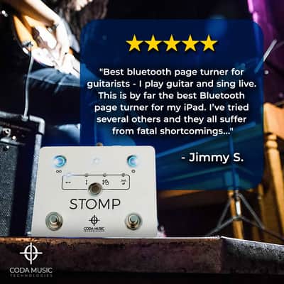 STOMP Bluetooth® 4.0 Page Turner Pedal & App Controller - Color: Black image 9
