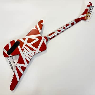 EVH Shark 2019 Burgundy/Silver Stripes image 13