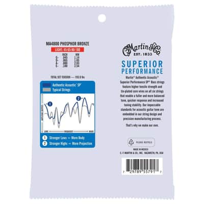 Martin MA4800 SP Bass Phosphor Bronze Acoustic Bass Strings - .045-.100 Light image 2