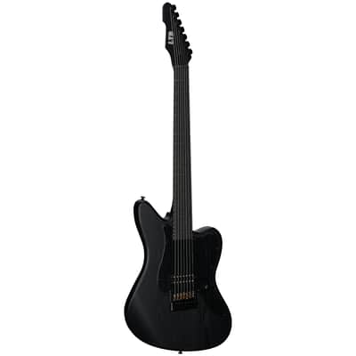 ESP LTD Alex Wade XJ Baritone Electric Guitar (with Case), Black Satin image 2