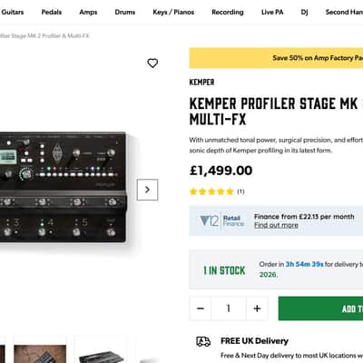 Kemper Profiler Stage MK 2- September 2024 - Black with Power Cabinet image 8