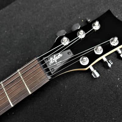 Hofner HCT-SH-BK CT Series Shorty Travel/Mini Electric Guitar Black & Gig Bag image 5