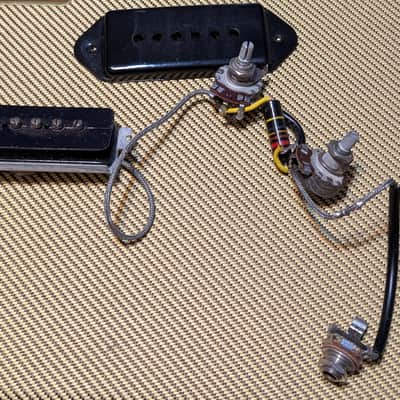 Gibson 1958 P-90 Dog Ear Pickup w pots cover and jack image 17
