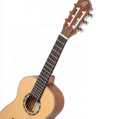 Ortega R121-1/4-L Family Series Spruce Top Mahogany Neck 1/4 Size Nylon 6-String Classical Acoustic Guitar w/Gig Bag For Left Hand Player image 6