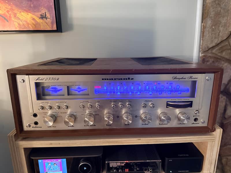Marantz Model 2330B 130-Watt Stereo Solid-State Receiver 1977 - 1979 - Silver with Wood Case image 1