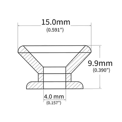 Black Yamaha Style End Pin Acoustic Electric Guitar Strap Buttons Screws Pads image 7