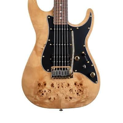 Michael Kelly MK60CNBPRH Custom Collection 1960s Burl Ultra Maple Neck 6-String Electric Guitar image 3
