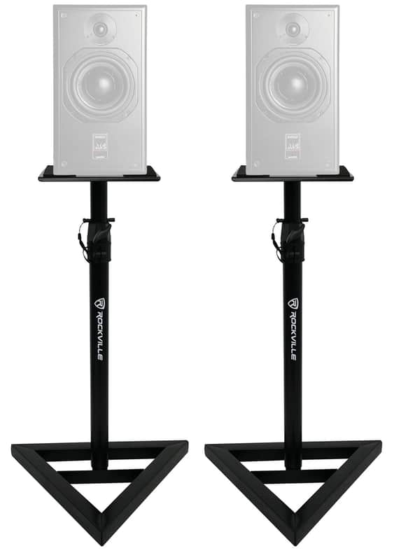 (2) Rockville Adjustable Studio Monitor Speaker Stands For ATC SCM20ASL Pro mk2 image 1