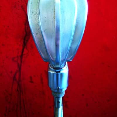 Vintage RARE 1940's Turner 34X modified dynamic microphone Satin Chrome with cable & Atlas DS-5 stand 77A 101C image 11