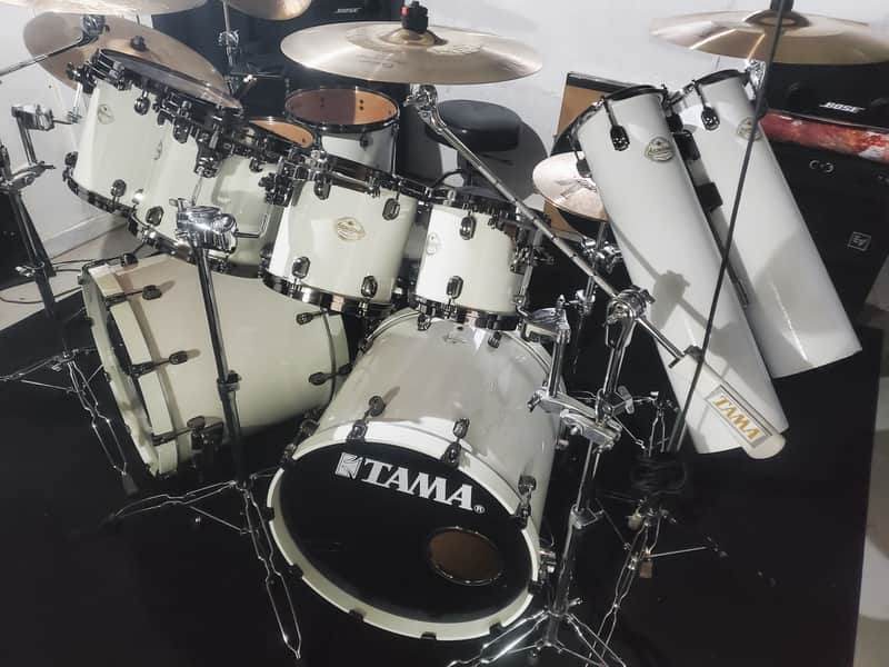 Tama Starclassic Maple, Piano White Lacquer w/ Black Nickel, 8x8