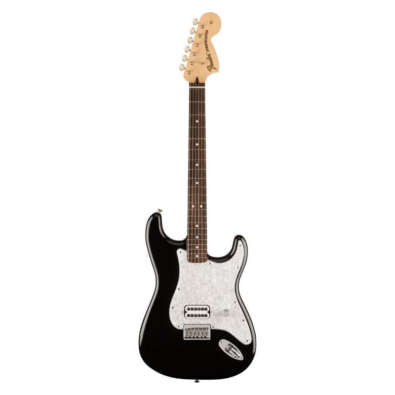 Fender Limited Edition Tom Delonge 6-String Stratocaster Electric Guitar with Seymour Duncan Invader Humbucker (Right-Handed, Black) image 1