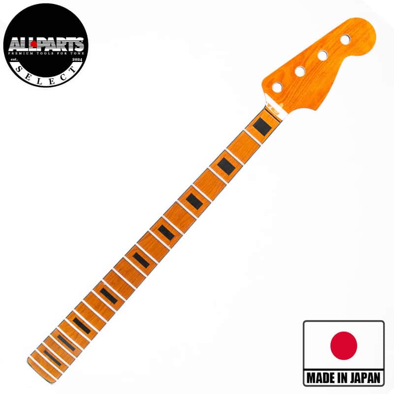 Allparts Select Tribute Series "Tom Sawyer" Replacement Jazz Bass Neck Roasted Maple - Licensed by Fender