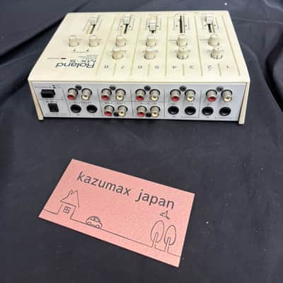 Roland MX-5 Vintage Stereo 4 Channel Analog Audio Mixer Tested image 3