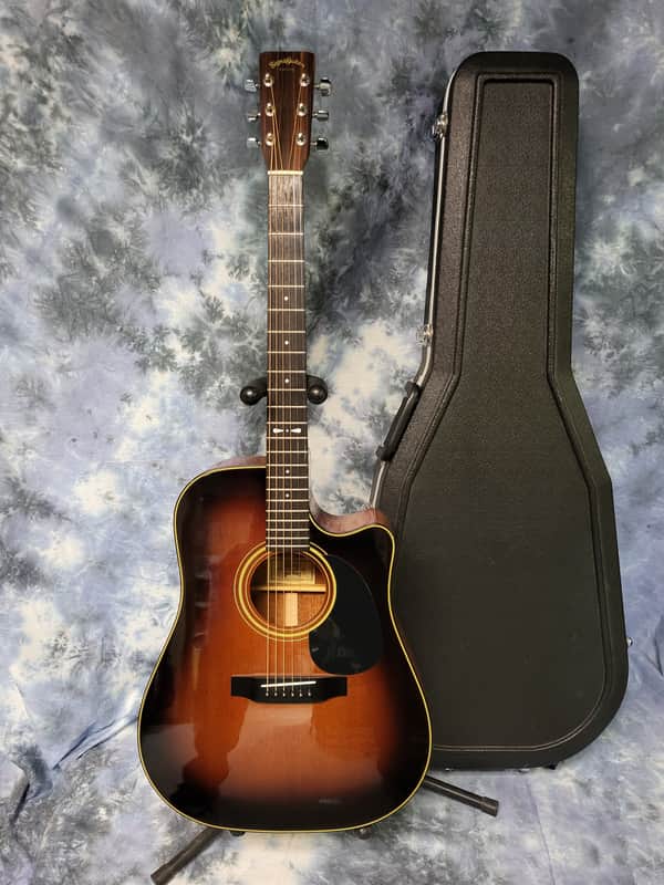 Vintage 1991 Sigma Martin DM-4S by C.F. Martin Acoustic Electric Guitar Korea Sunburst Pro Setup New Strings Original Hard Shell Case image 1