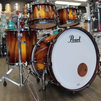 Pearl Limited Edition Masters Maple/Gum 4-Piece Shell Pack 10/12/16/22 (Gloss HoneyBurst over Brazilian Saman) image 9