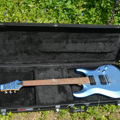 Schecter C-6 Deluxe in Satin Metallic Light Blue w/ Black Dunlop Straploks & a New Black Gator Hardshell Case image 12