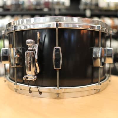 Vintage Milestone Percussion 7x14" Fiberglass Composite Snare Drum (Black) image 9