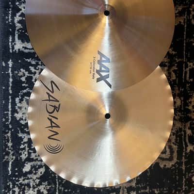 (MINT) Sabian 14" AAX X-Celerator Hi-Hat Cymbals (Pair) - Natural image 1