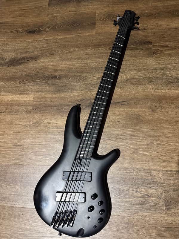 Ibanez SRMS625EX-BKF Iron Label Multi-Scale Soundgear