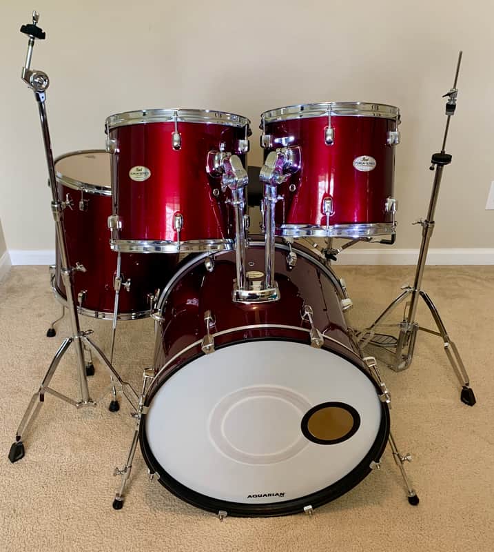 Pearl Forum 5-Piece Drum Set, Wine Res, Hardware Included image 1