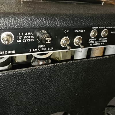 1977 70 watt Fender Bandmaster Reverb and Vibes  - Silverface image 5
