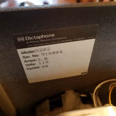 Dictaphone 5202 1/2" 4-head reel to reel tape transport Logger 10.5" R2R 1990 - black rack mount image 5
