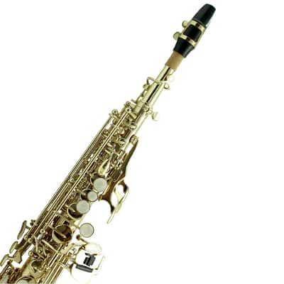 Sky Band Approved Bb Gold Plated Soprano Saxophone with Lightweight Case, Gloves image 6