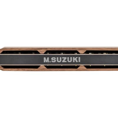 Suzuki S-64CW Sirius 16 Hole Chromatic Cross Harmonica. Wood Cover image 3