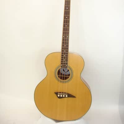 Dean EAB Acoustic Electric Bass Guitar, Satin Natural w/ Bag image 2