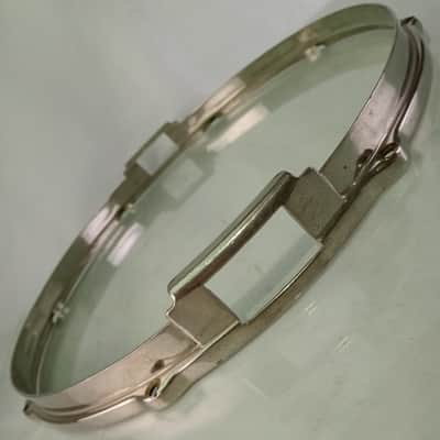 Leedy&Ludwig 15" Stick-Chopper Chrome-Brass Snare Drum Resonant Rim/Hoop 30s COB image 3