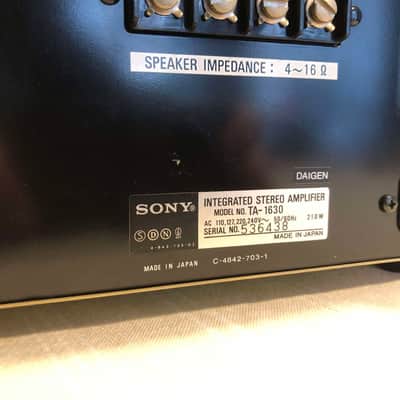 Vintage 70s SONY TA-1630 stereo integrated amplifier image 7