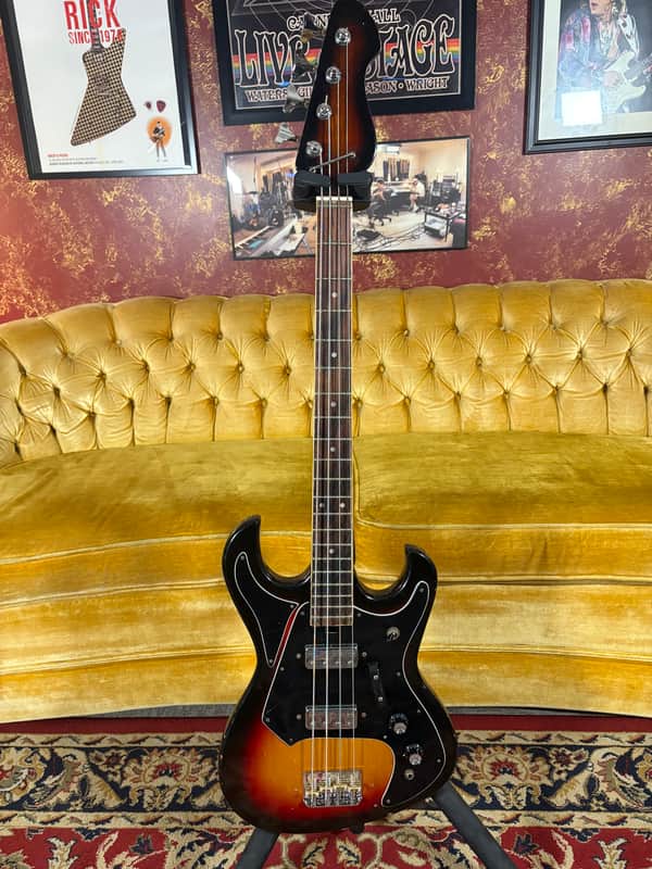 Teisco Electric Bass - Sunburst w/bag image 1