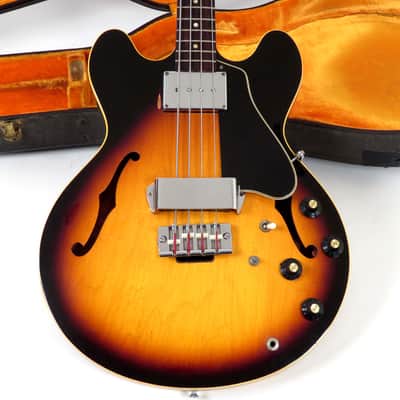 1967 Gibson EB-2D - Sunburst Finish - Double Pickup EB-2 - Semi Hollow Bass image 1