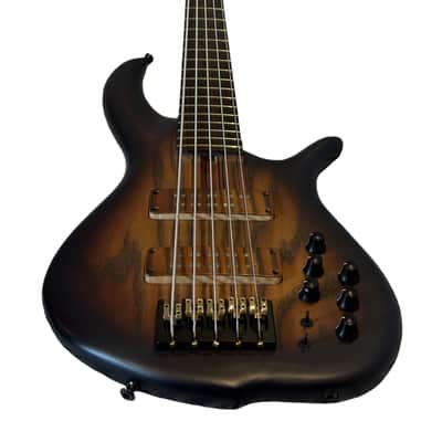 F Bass BN5 DELUXE 2020 - MATTE VARNISH - ANTIQUE BROWN BURST / BLACK GRAIN ENHANCE image 6
