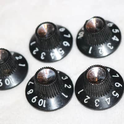 Vintage Original 1964 Fender Blackface Amp Control Knobs - Lot of 5 image 2