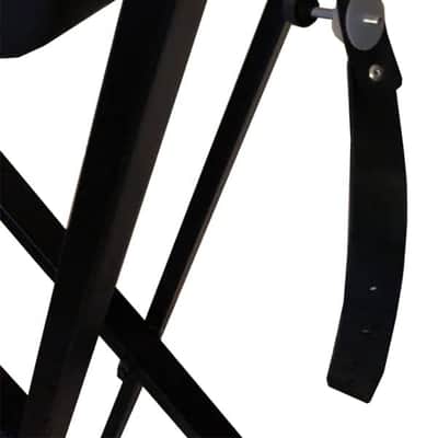 Heavy-Duty, Double-X, Pre-Assembled, Infinitely Adjustable Piano Keyboard Stand with Locking Straps, Black image 3
