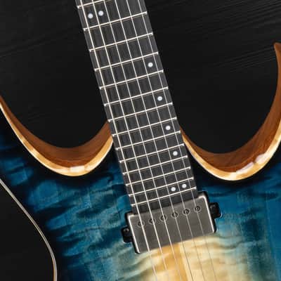 Mayones Duvell 6 Elite Curly Poplar - Turquoise Iris image 11