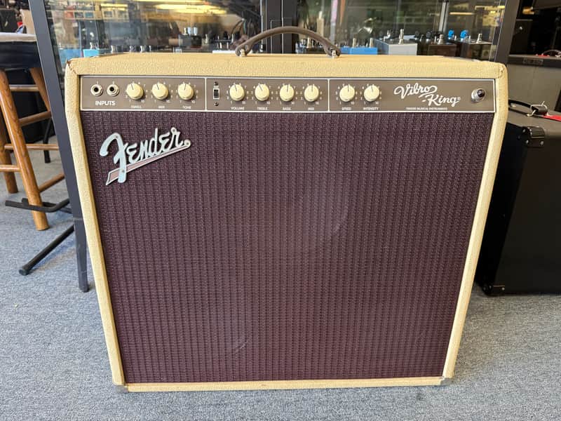 Fender Vibro-King 60-Watt 3x10" Guitar Combo Amp- USA-2001 - Blonde w/Supro BD10 speakers image 1