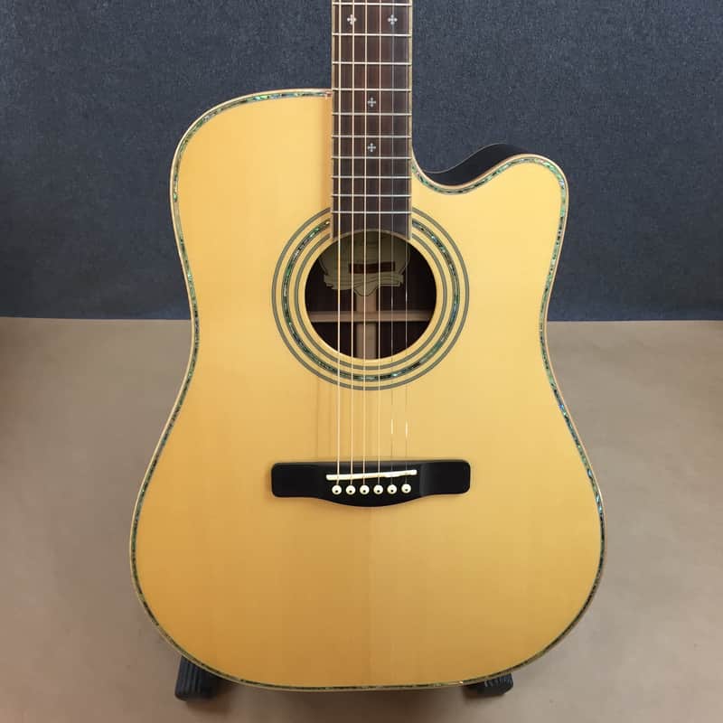Greg Bennett ASDRCE All-Solid Dreadnought Natural Spruce Rosewood
