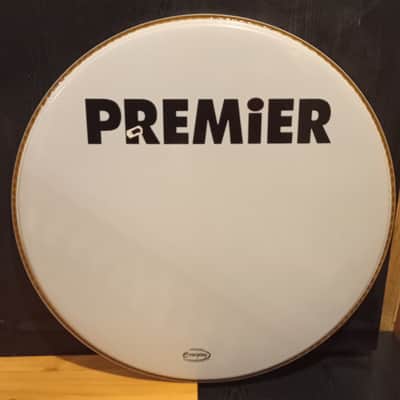Premier Everplay 24" Bass Drum head made by "Remo" 90s-00s  - Smooth white 🤍 image 2